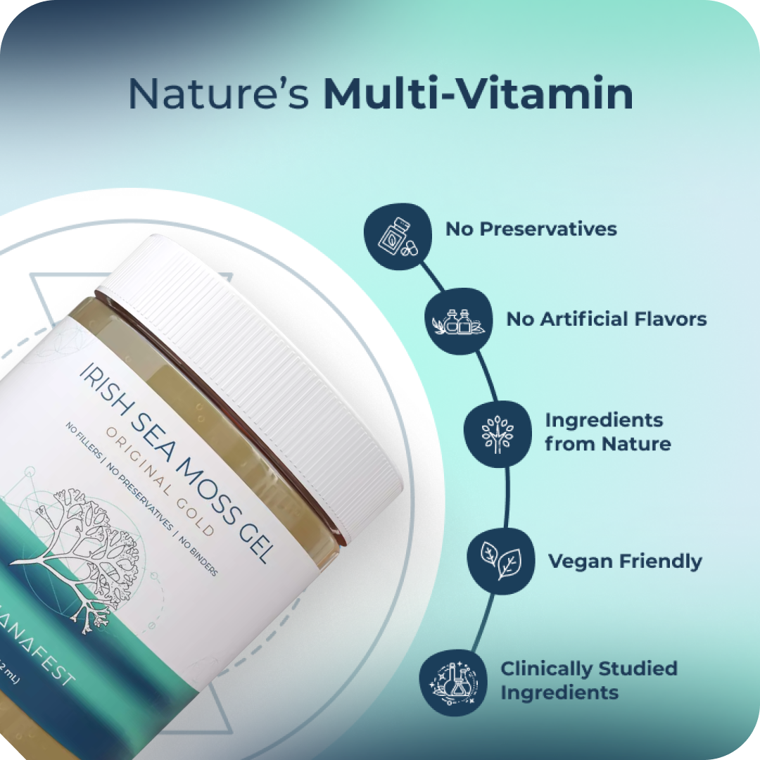 Blue Spirulina Sea Moss Gel Blend 16oz